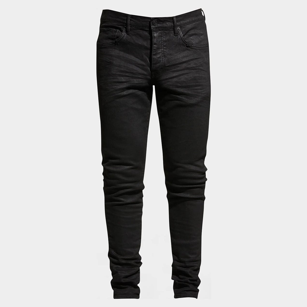 Purple Brand Low Rise Skinny Jean (Black Resin 3D) P001-BLR