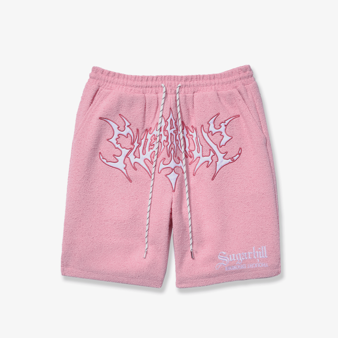 "Zambia" Woven Terry Shorts (pink)