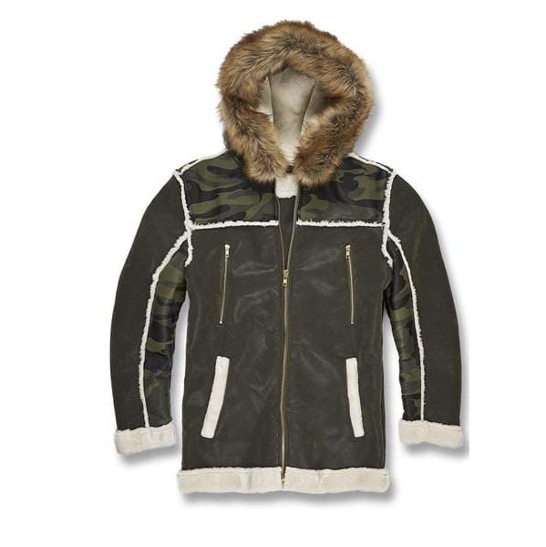 Jordan Craig Shearling Jacket (Olive Camo) - 91384 – City Man USA