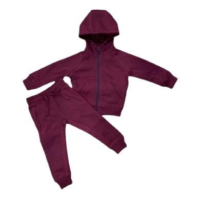 Kids Jordan Craig Uptown Hoodie Jogger Set (Wine) 86201SK