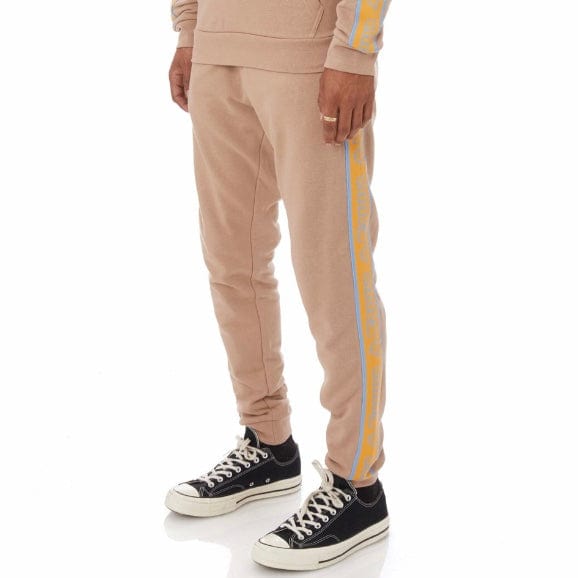 Kappa Logo Tape Anira 2 Sweatpants (Brown/Orange-Blue/Beige) 311B72W