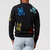 Psycho Bunny Lacomb All Over Bunny Sweater (Black) B6E169W1CO