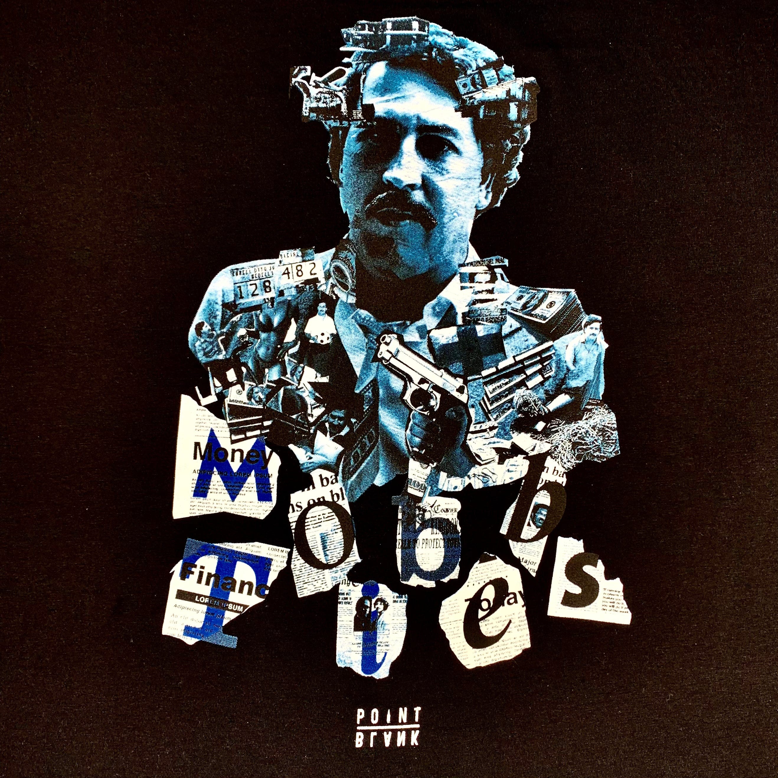 Point Blank Mob Ties T Shirt (Black/Blue) 3067