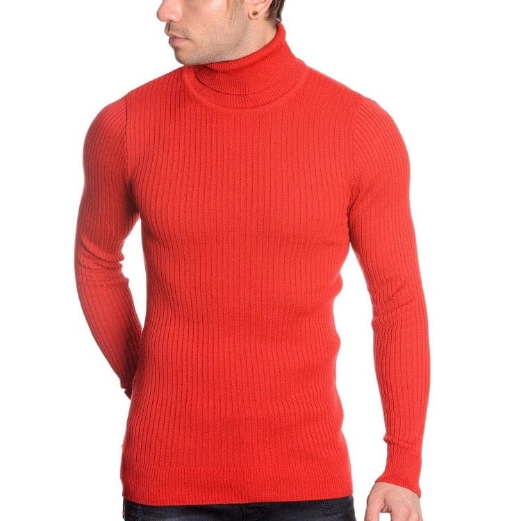 Red and black on sale turtleneck