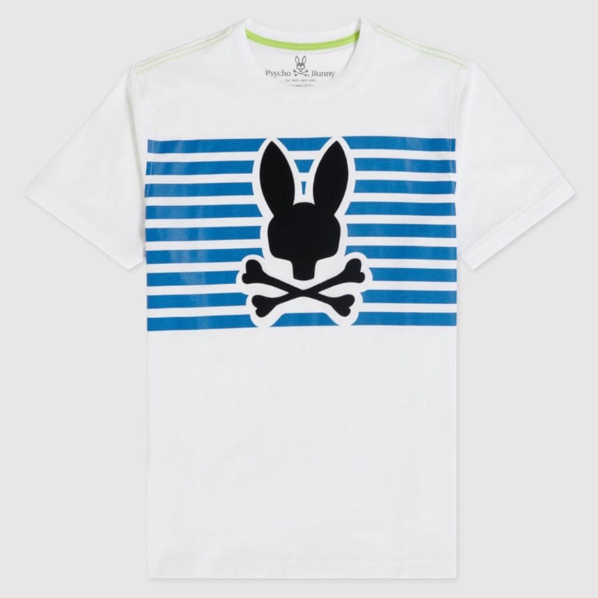 Psycho Bunny Cullman Graphic Tee (White) B6U200N1PC