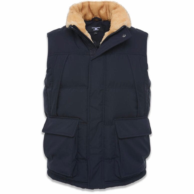 Jordan Craig Yukon Fur Lined Puffer Vest (Navy) 9371V