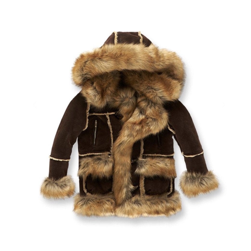 Kids Jordan Craig Shearling Coat (Brown) 91393K