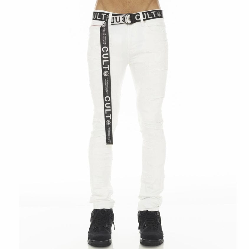 Cult Of Individuality Punk Super Skinny Stretch (White Grunge) 622A5-SS04R