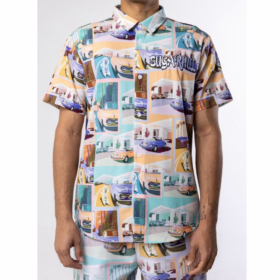 Sugar Hill Beverly Hills Button-Up Shirt (Orange/Mint) SH22-SUM2-16