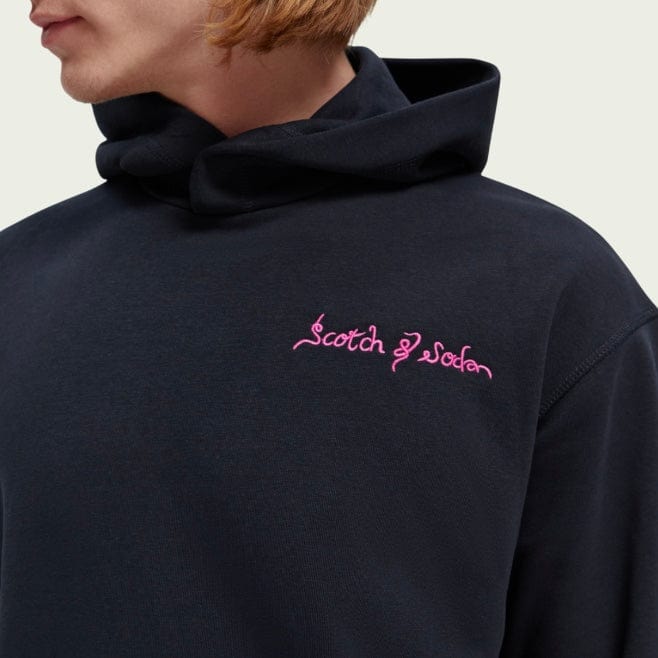 Scotch & Soda Artwork Felpa Hoodie (Navy) 169193