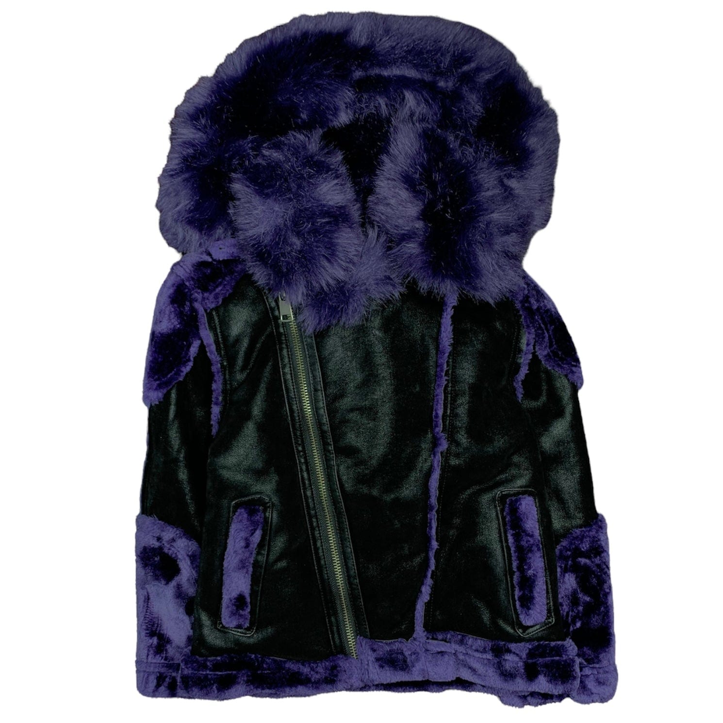 Boys Jordan Craig El Jefe Shearling Moto Jacket (Black Iris) 91536B