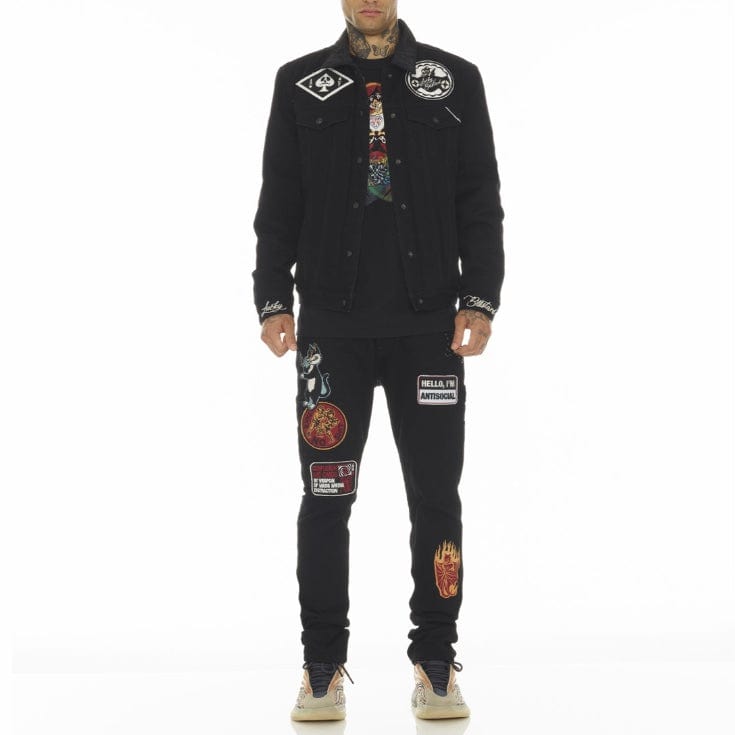 Cult Of Individuality Rocker Slim Ridged Jeans (Black) 622A2-RS01J