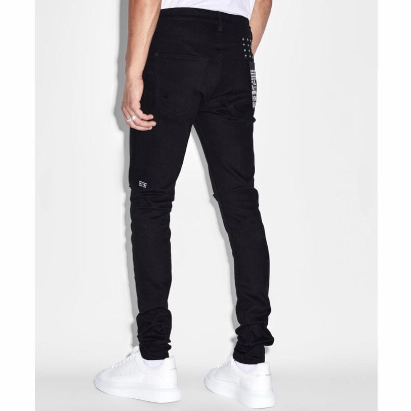 Ksubi Van Winkle Ace Black Slice Jean (Jet Black) 1000065358