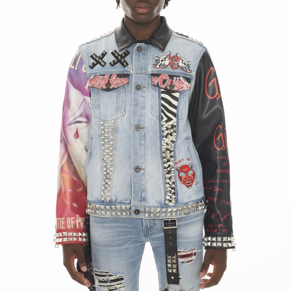 Cult Of Individuality Motley Crue Type IV Denim Jacket (Crue) 622A1-TS