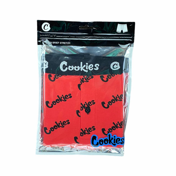 Cookies Repeated Print Button Fly Boxer (Red) 1550A4910