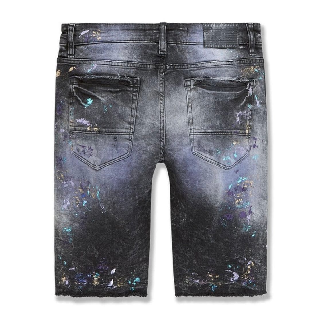 Jordan Craig Vegas Striped Denim Shorts (Dark Raven) J3167S