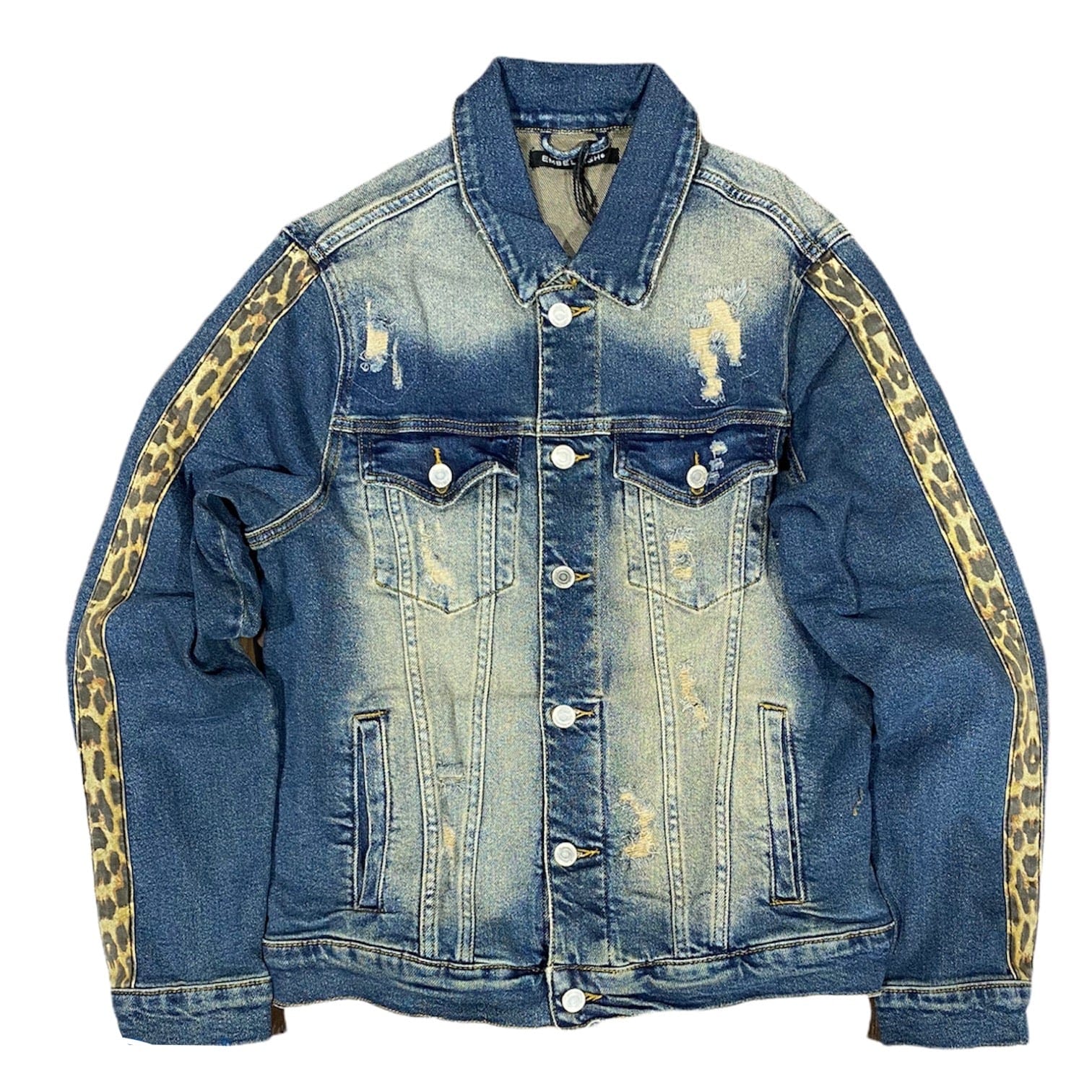 Embellish Bower Denim Jacket (Indigo Cheetah) EMBFALL120-204
