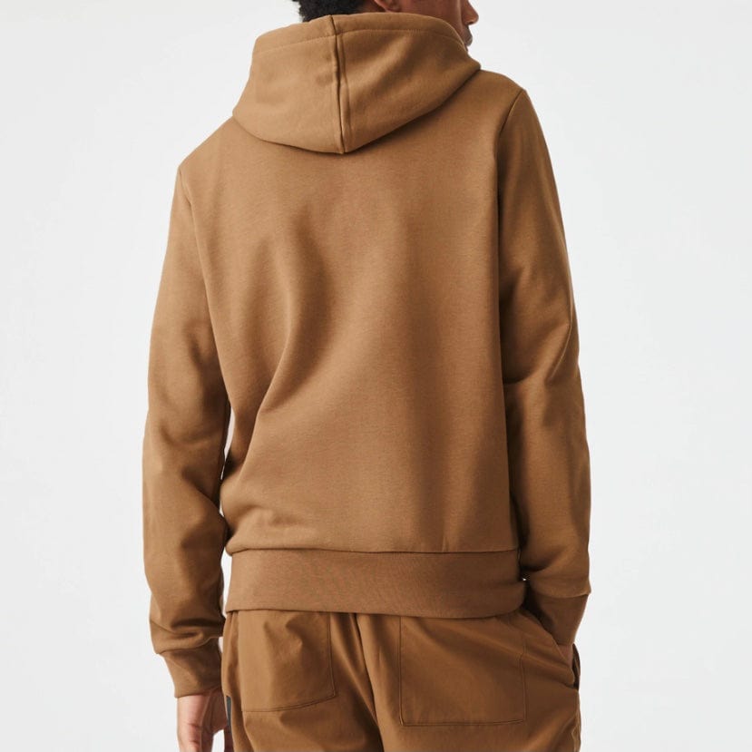 Lacoste Kangaroo Pocket Color-Blocked Hoodie (Brown) SH9626-51