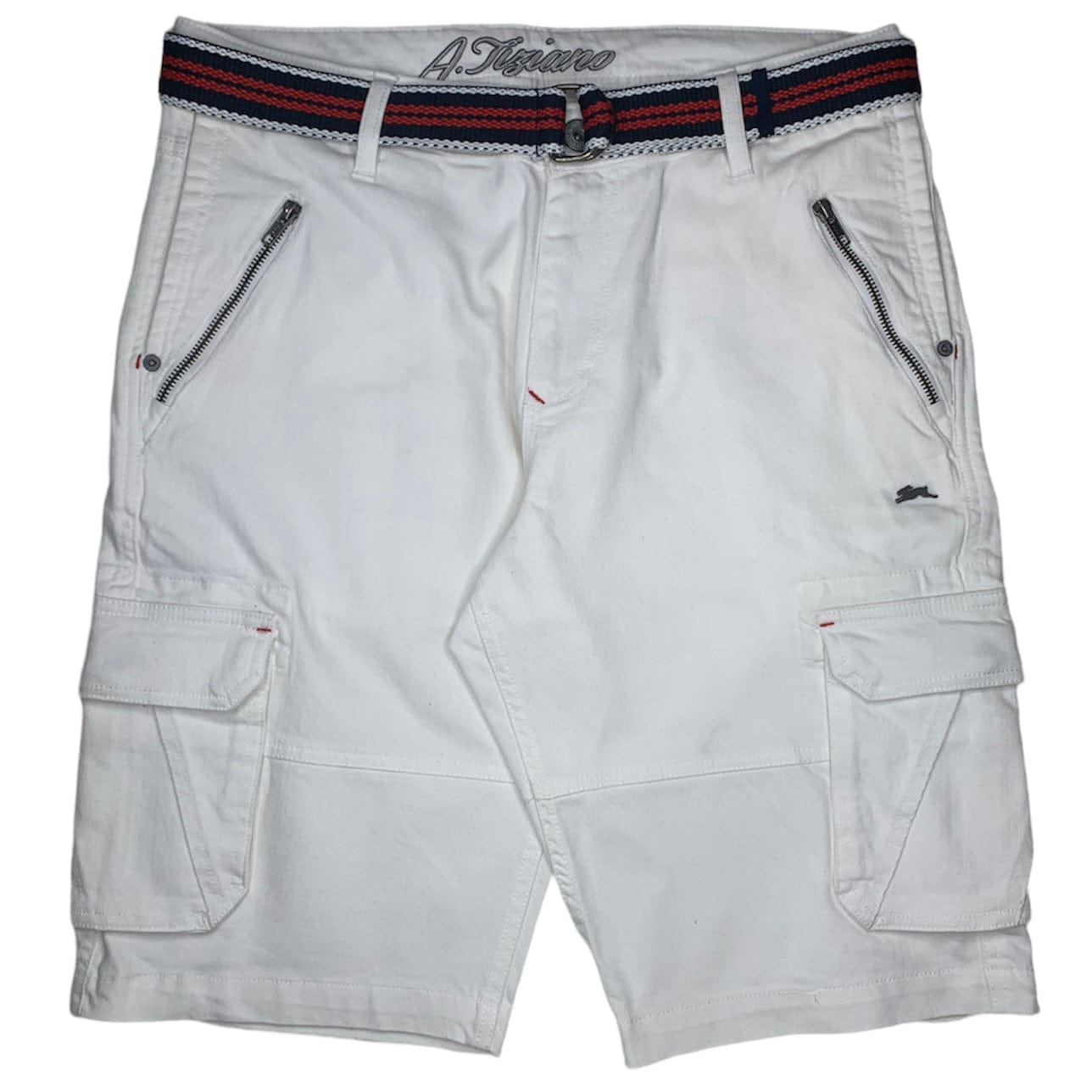 A. Tiziano Carlos Denim Short (White) - 72ATC1402