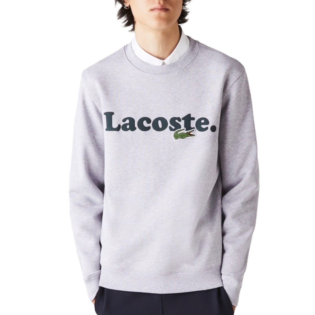 Lacoste Crocodile Branded Fleece Sweatshirt (Grey) SH2173
