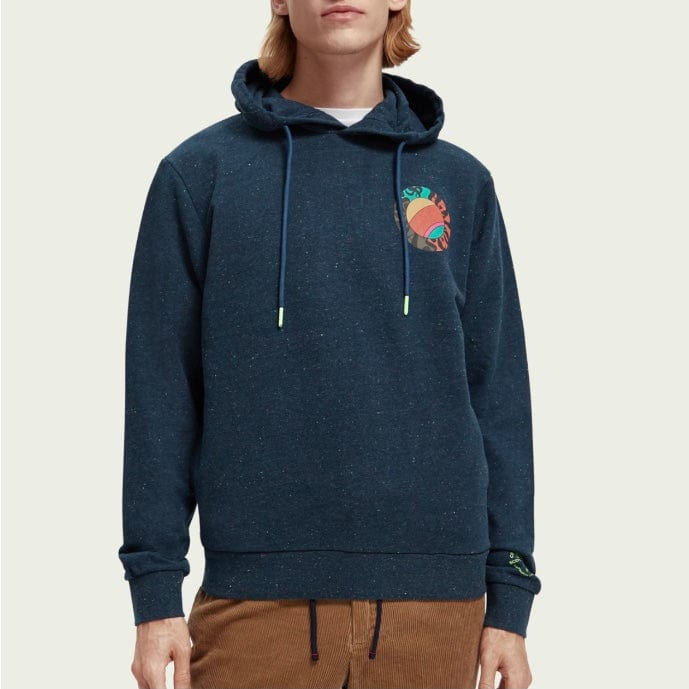 Scotch & Soda Felpa Uomo L Verde Palma Intestazione Cappuccio Scotch & Soda Felpa Uomo L Verde Palma Intestazione Cappuccio