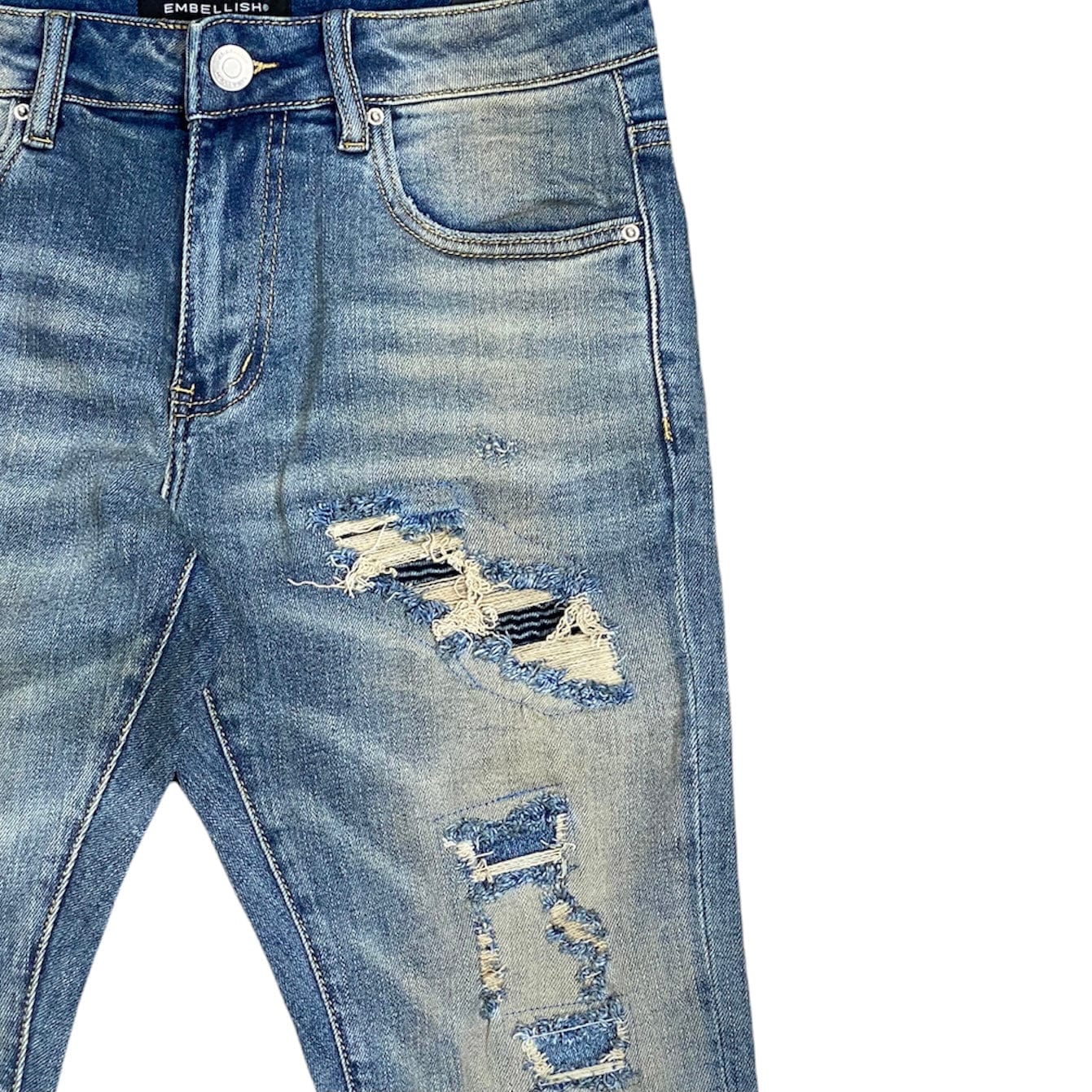 Embellish Fb9 Rip & Repair Denim Jean (Sand Wash) EMBHOL21-1-12