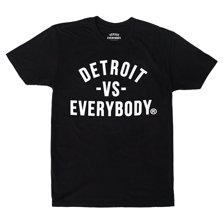 Detroit Vs Everybody T-Shirt (Black/White) DET111
