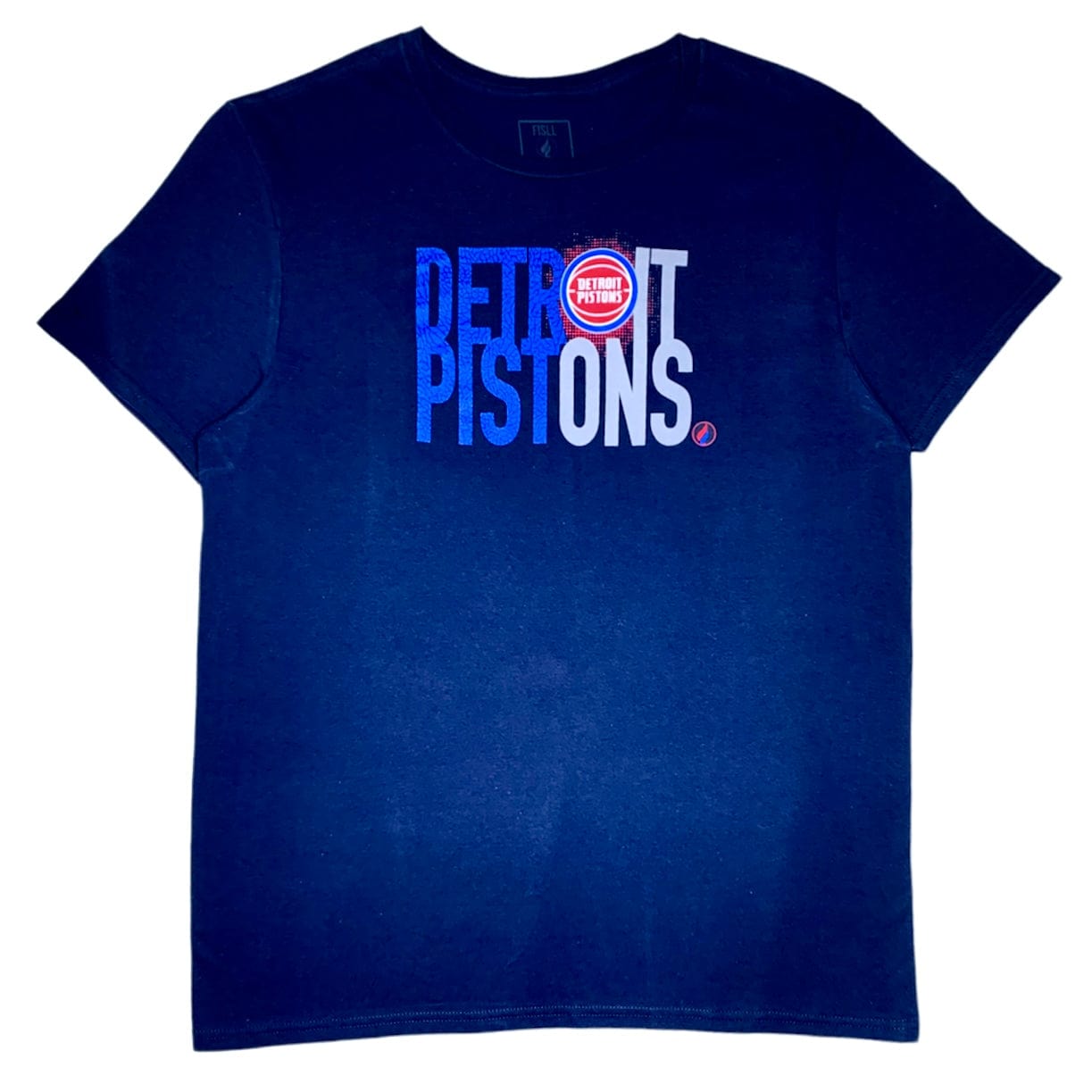 Fisll Detroit Pistons Text Tee (Navy) M2T2NVY
