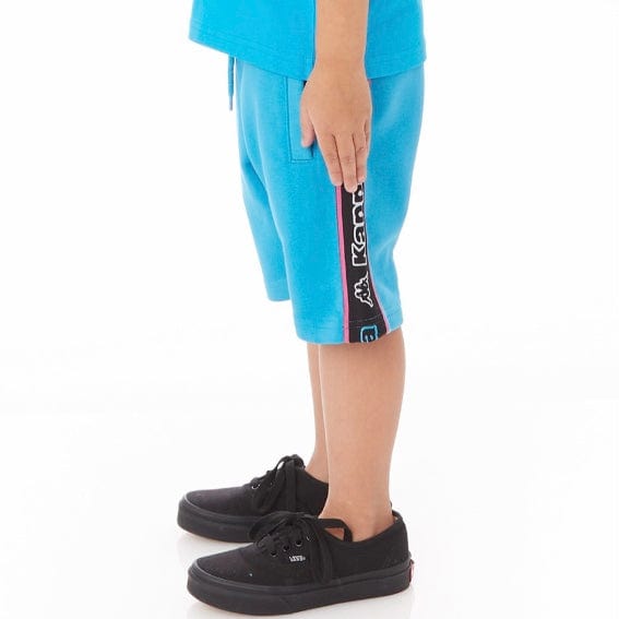 Kids Kappa Logo Tape Asved 2 Shorts (Blue/Black/White) 34152QW