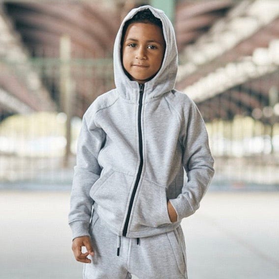 Kids Jordan Craig Uptown Zip up Hoodie (Heather Grey) 8521HK