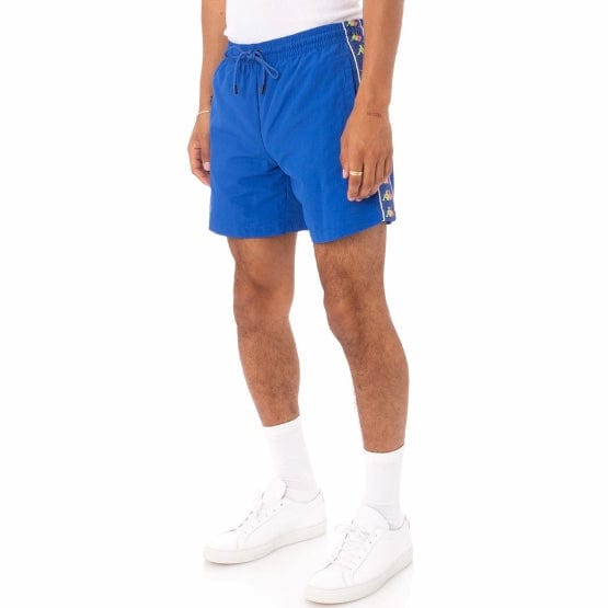 Kappa 222 Banda Xtabi Swim Shorts (Blue/Lime-Orange/Grey) 33147ZW