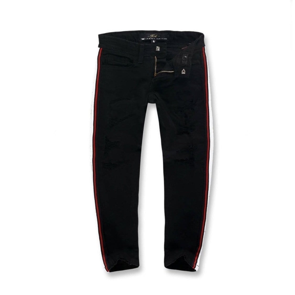 Kids Jordan Craig Grand Prix Striped Denim (Jet Black)