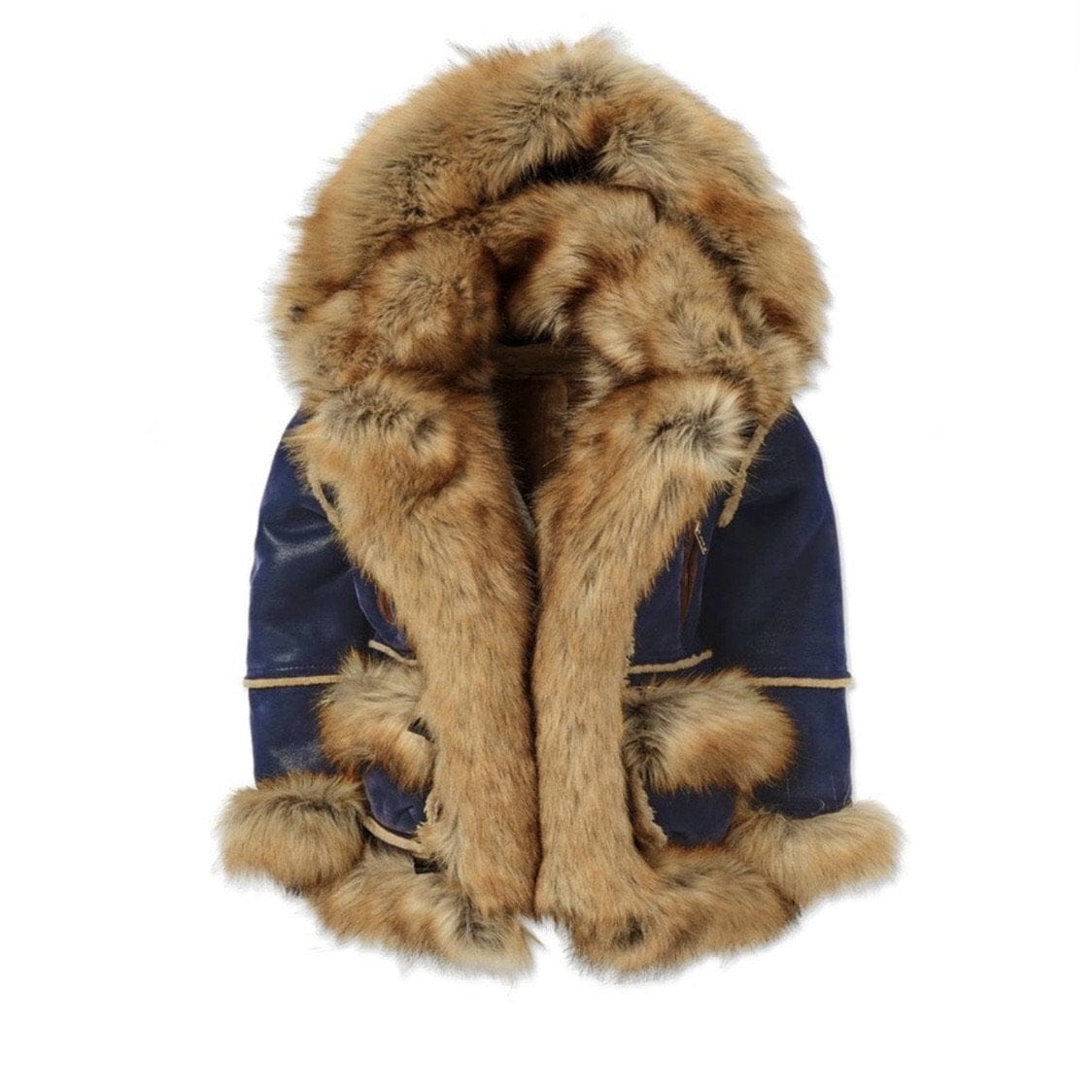 Kids Jordan Craig Shearling Coat (Midnight Blue) 91393AK