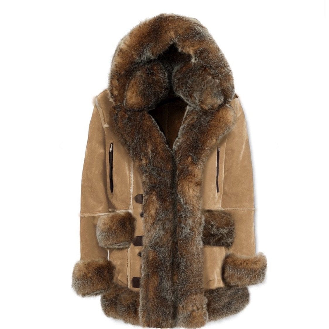 Kids Jordan Craig Shearling Coat (Desert Fox) 91393AK