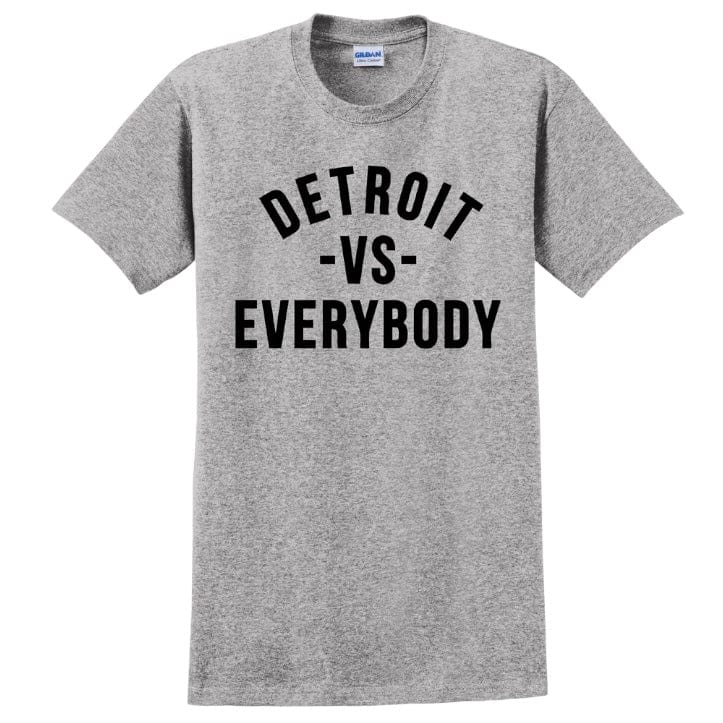 Detroit Vs. Everybody T-Shirt (Grey/Black) DETGREY
