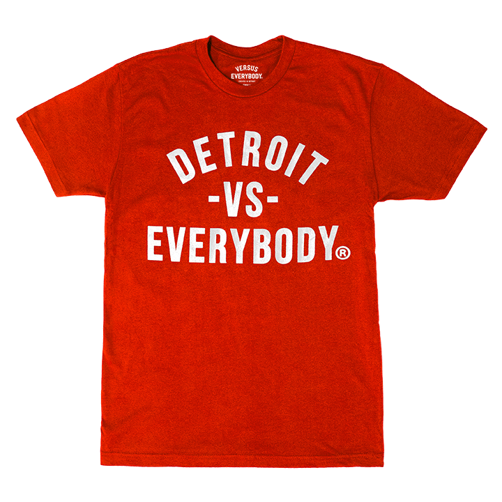 Detroit VS Everybody T-Shirt (Red/White) DET444