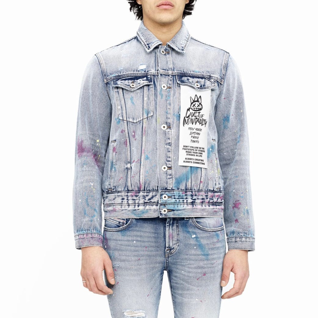 Cult Of Individuality Tongue Type 3 Denim Jacket (Skittle) 621B7-TW12A
