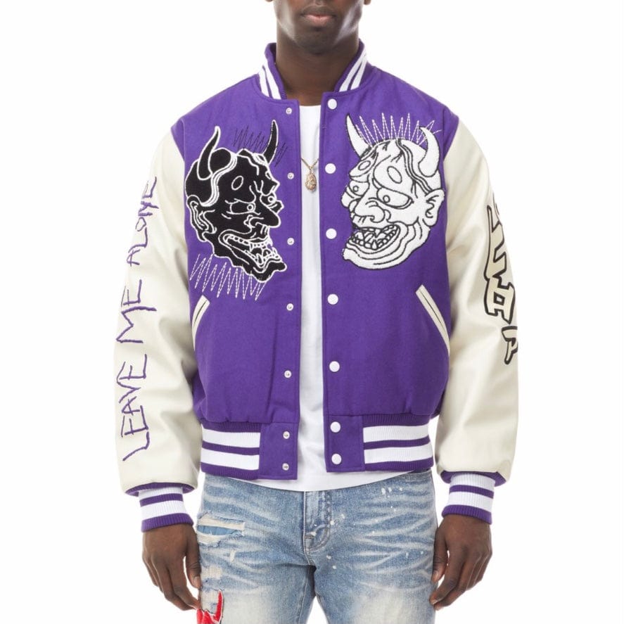 Smoke Rise Dokkaebi Fashion Varsity Jacket (Purple) WW21783-MP