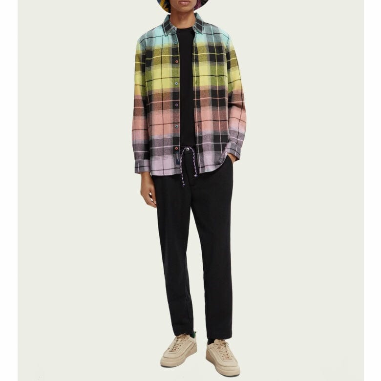 Scotch & Soda Regular Fit Colourful Checked Flannel Shirt (Combo A) 169050