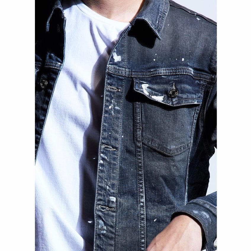 Embellish Wyler Denim Jacket (Dark Wash) EMBSP219-204