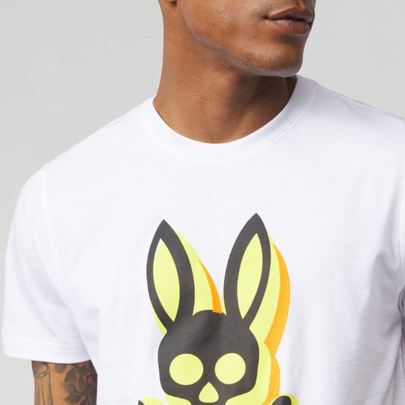 Psycho Bunny Lamport Graphic Tee (White) B6U463T1PC