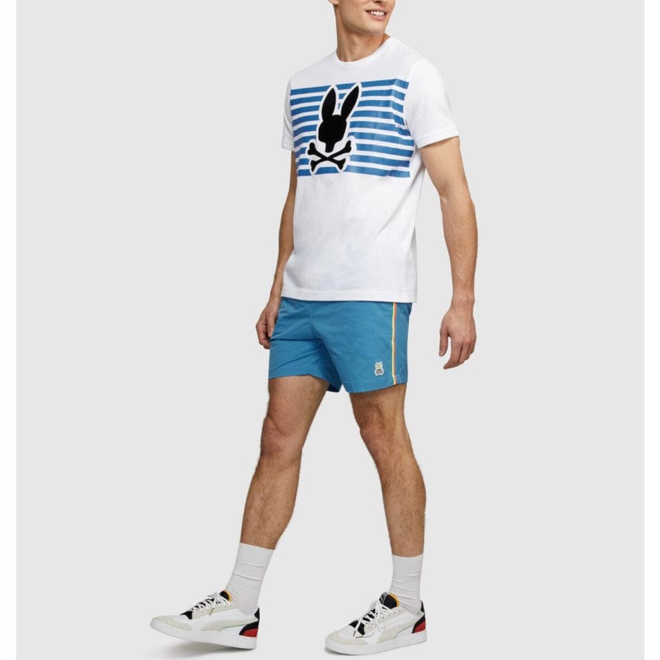 Psycho Bunny Cullman Graphic Tee (White) B6U200N1PC