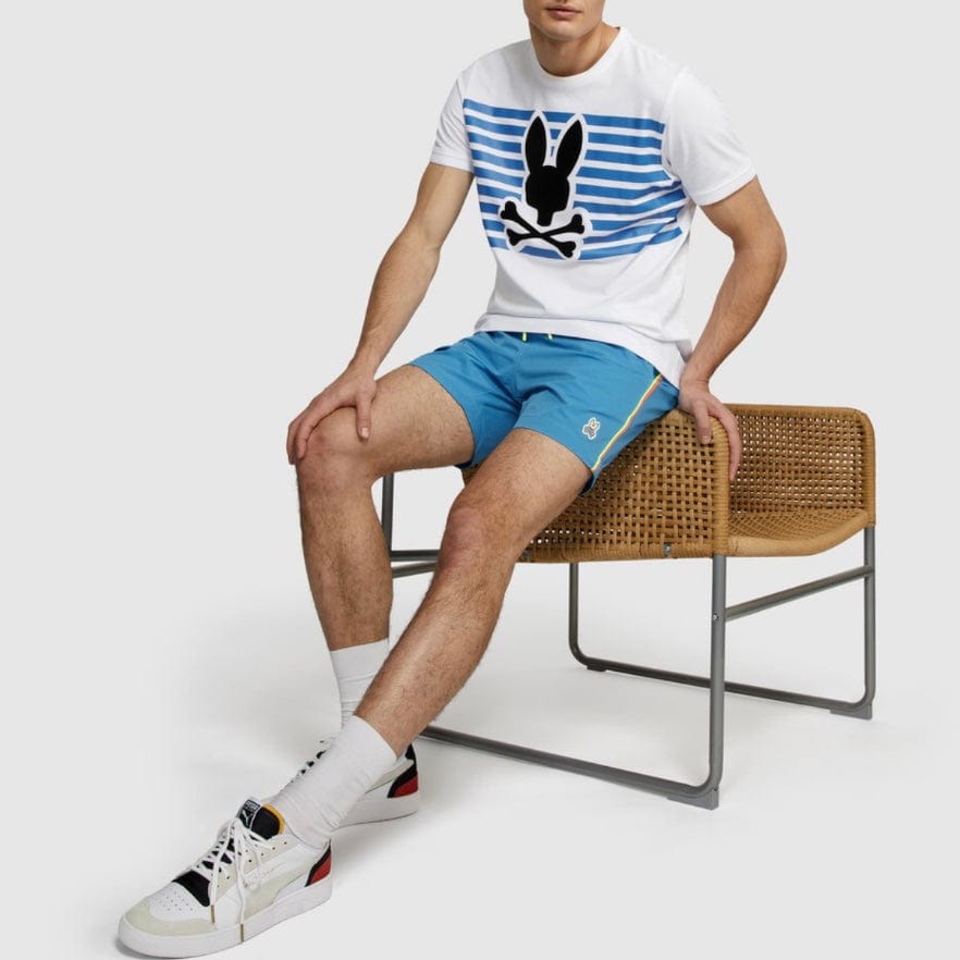 Psycho Bunny Cullman Graphic Tee (White) B6U200N1PC