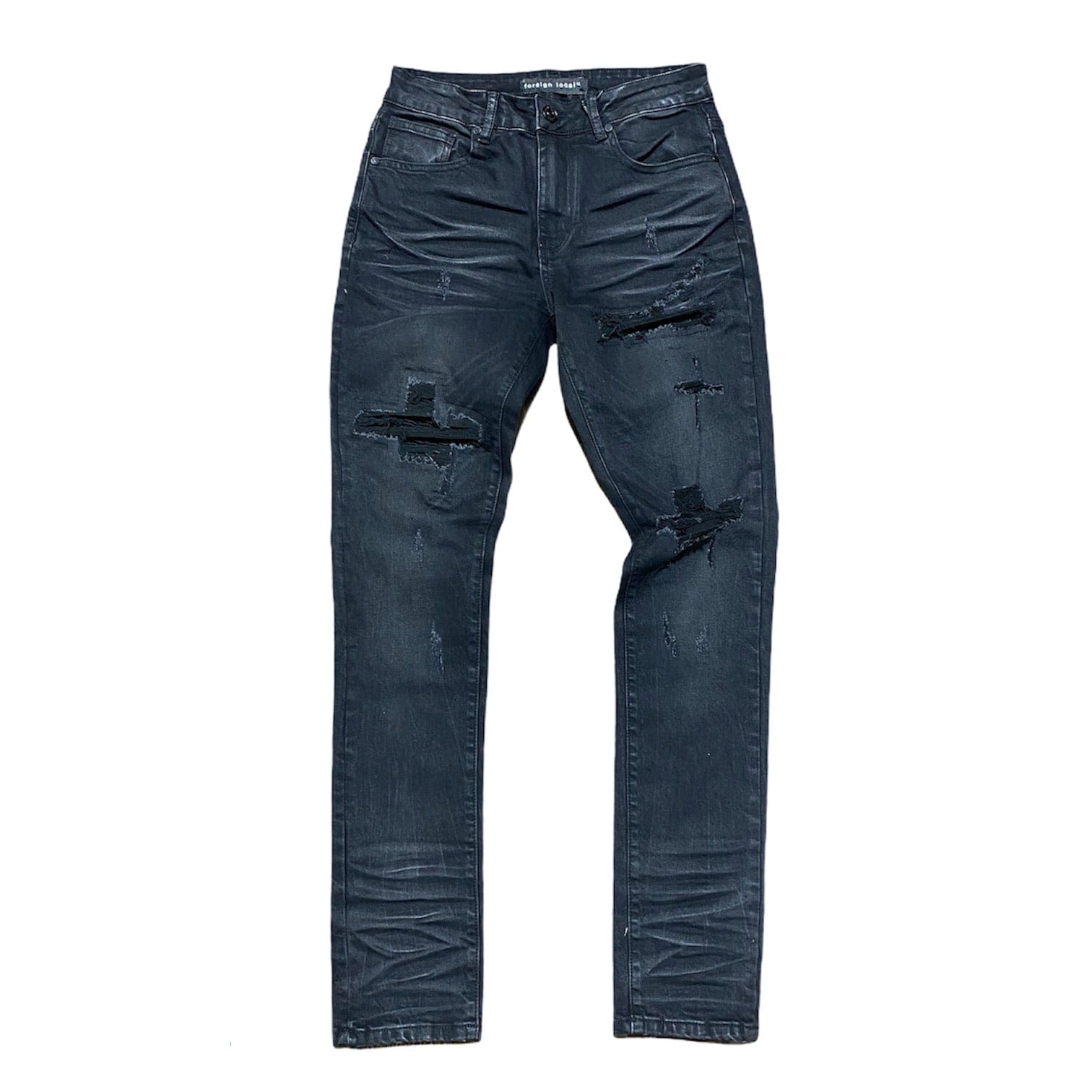 Foreign Local Rip and Repair Jeans (Black) FL-190926P