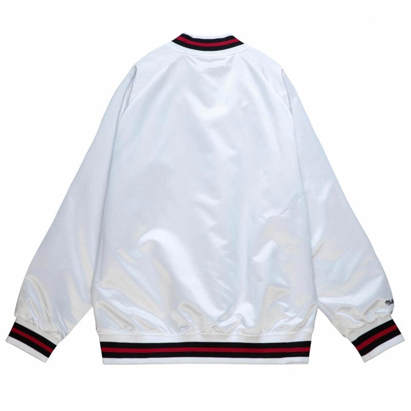 Mitchell & Ness Nba Chicago Bulls Lightweight Satin Jacket (White)