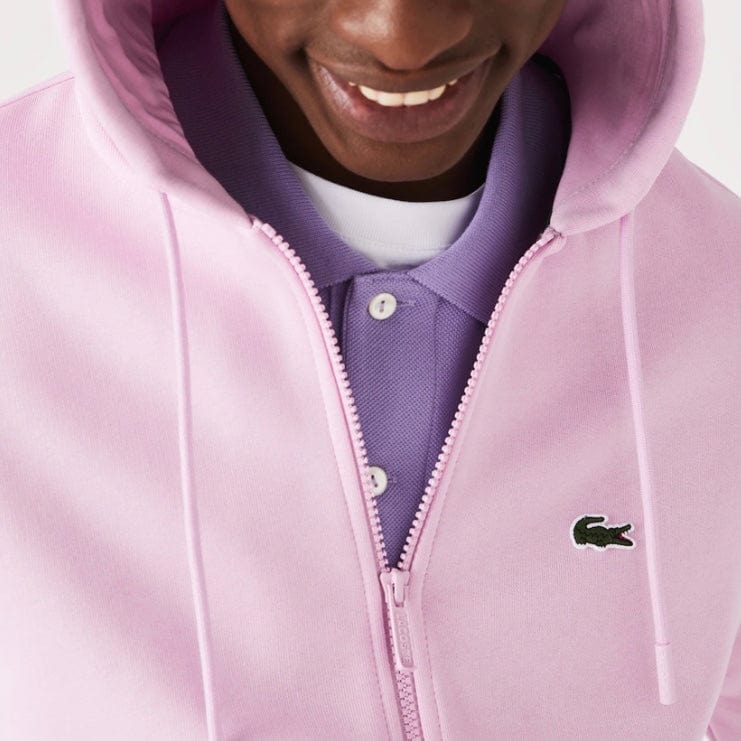 Lacoste Kangaroo Pocket Color-Blocked Hoodie (Pink) SH9626-51