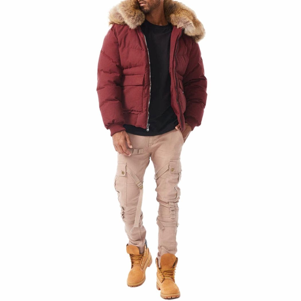 Jordan Craig Hollis Bomber Jacket (Bordeaux) 91541