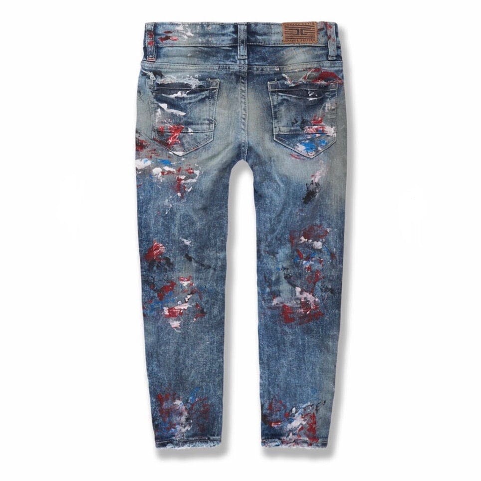 Kids Jordan Craig Sean Talladega Striped Denim Jeans (South Beach) JM3419B