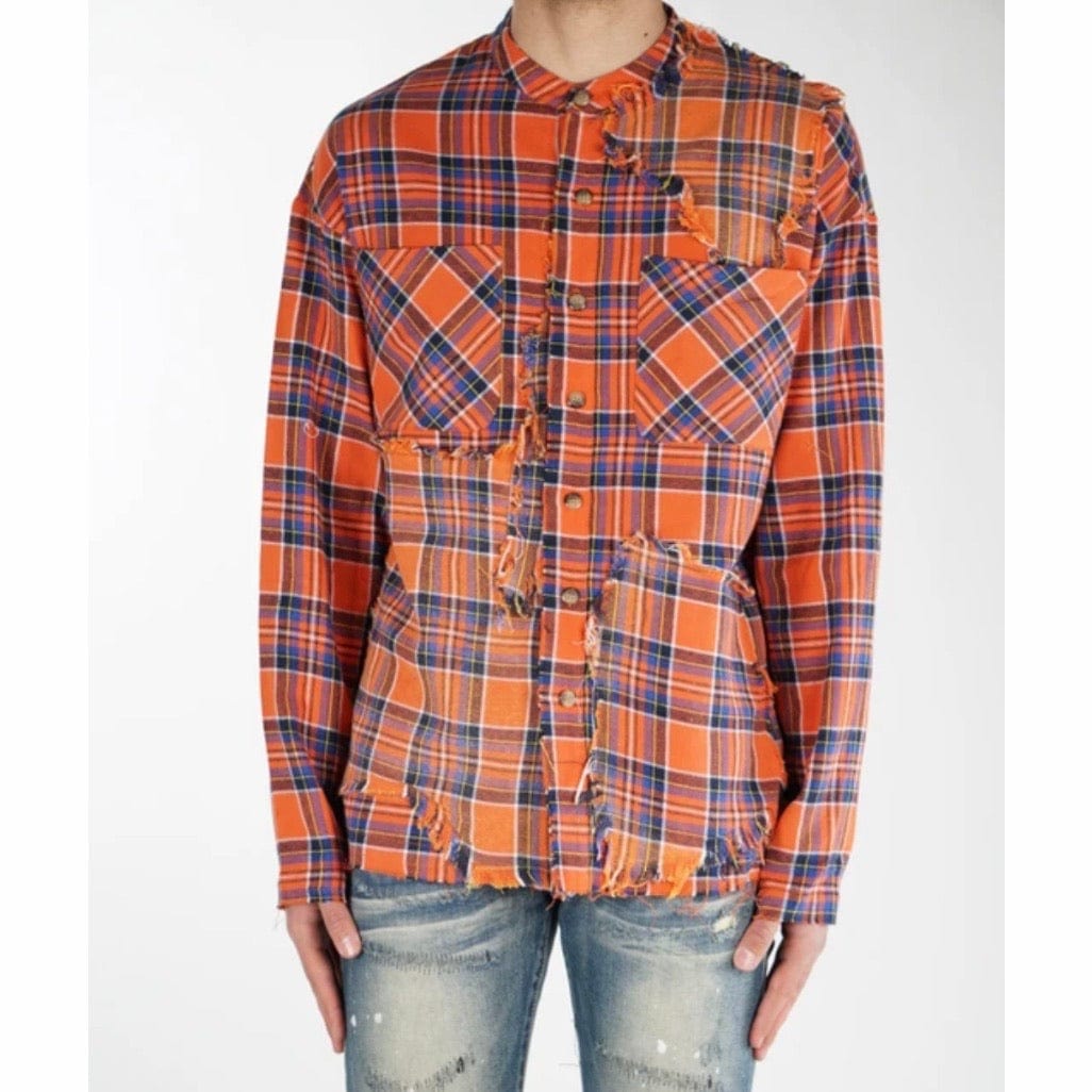 Valabasas Button Down Shark Shirt (Orange) VLBS2036