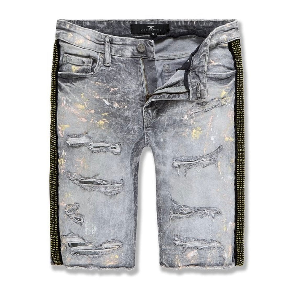 Jordan Craig Vegas Striped Denim Shorts (Fog) - J3167S